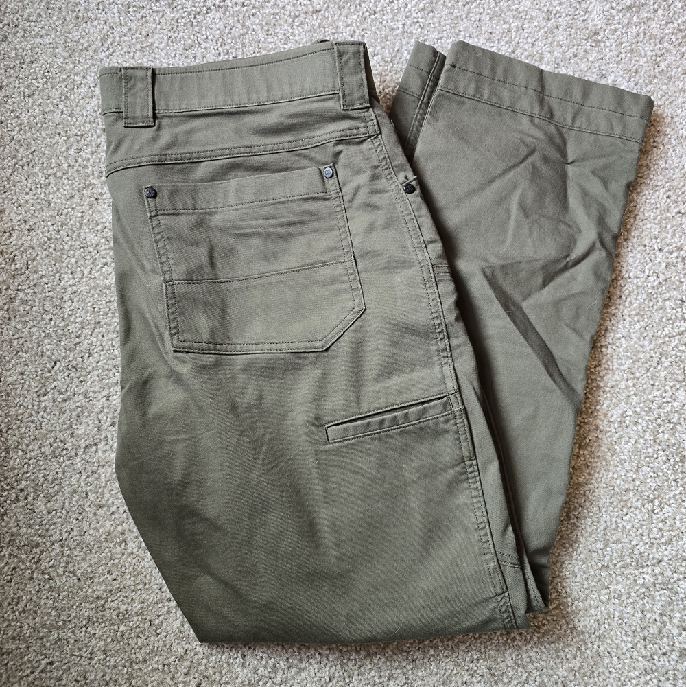 Men's AKHG Alaskan Hardgear Cargo Pants 36x32 Green Standard Fit
